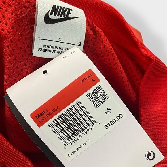 Nike Authentics Warm-Up Shirt “University Red” FN1456-657 Mens size Large New - Picture 8 of 8